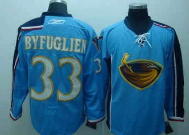 Atlanta Thrashers #33 Byfuglien Light Blue Jersey