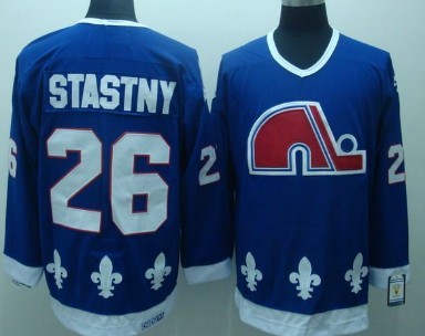 Quebec Nordiques #26 Stastny Navy Blue Jersey