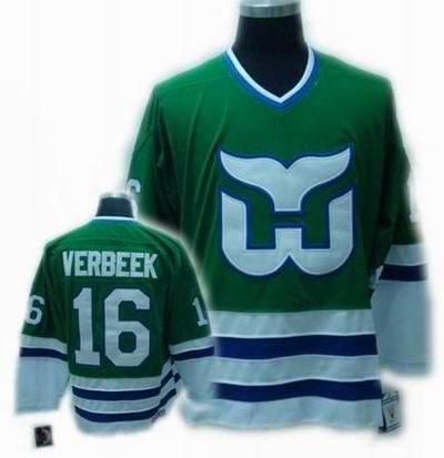 Hartford Whalers #16 VERBEEK Green CCM Jersey