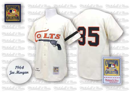 Houston Colts #35 Joe Morgan Cream Throwback Jersey