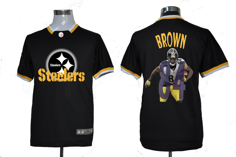 Nike NFL Pittsburgh Steelers #84 Brown Black All-Star Fashion Jerseys
