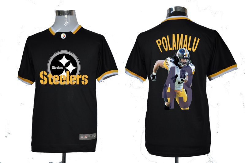 Nike NFL Pittsburgh Steelers #43 Polamalu Black All-Star Fashion Jerseys