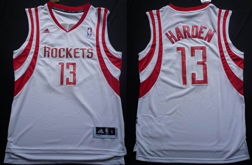 Houston Rockets #13 James Harden Revolution 30 Swingman White Jersey
