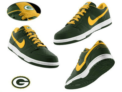 Nike Green Bay Packers Green Nfl Dunk Shoes