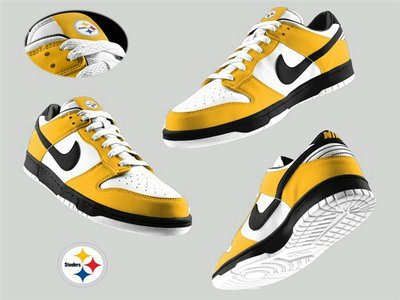 Nike Pittsburgh Steelers White With Yellow Nfl Dunk Shoes