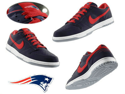 Nike New England Patriots all Blue Nfl Dunk Shoes