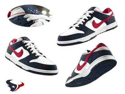 Nike Houston Texans White With Blue Nfl Dunk Shoes