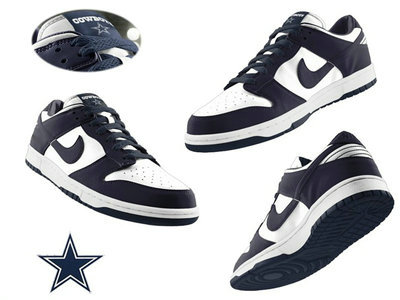 Nike Dallas Cowboys White Nfl Dunk Shoes