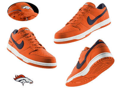 Nike Denver Broncos Orange Nfl Dunk Shoes