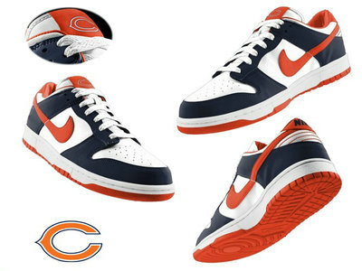 Nike Chicago Bears White Nfl Dunk Shoes