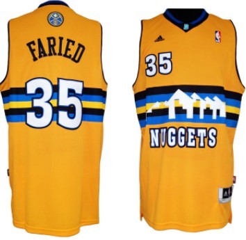 Denver Nuggets #35 Kenneth Faried Revolution 30 Swingman Yellow Jersey