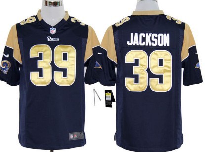 Nike St. Louis Rams #39 Steven Jackson Navy Blue Game Jersey