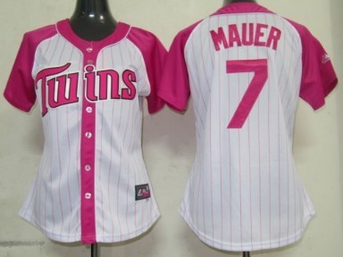 Minnesota Twins #7 Joe Mauer 2012 Fashion Womens by Majestic Athletic Jersey
