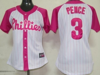 Philadelphia Phillies #3 Hunter Pence 2012 Fashion Womens by Majestic Athletic Jersey