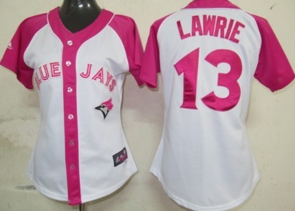 Toronto Blue Jays #13 Brett Lawrie 2012 Fashion Womens by Majestic Athletic Jersey