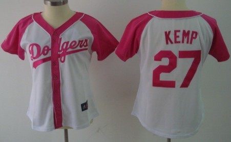 Los Angeles Dodgers #27 Matt Kemp 2012 Fashion Womens by Majestic Athletic Jersey