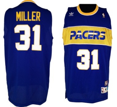 Indiana Pacers #31 Reggie Miller Light Blue ABA Hardwood Classic Swingman Jersey