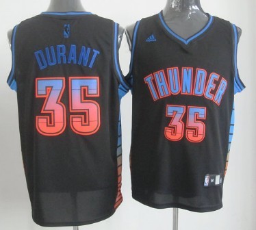 Oklahoma City Thunder #35 Kevin Durant 2012 Vibe Revolution 30 Swingman Black Jersey