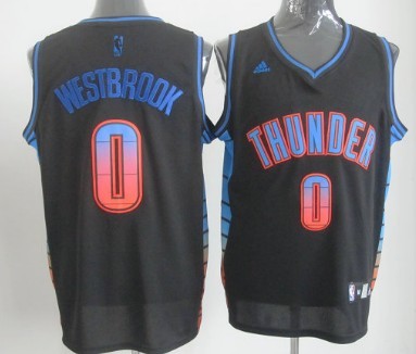 Oklahoma City Thunder #0 Russell Westbrook 2012 Vibe Revolution 30 Swingman Black Jersey
