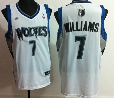 Minnesota Timberwolves #7 Derrick Williams Revolution 30 Swingman White Jersey