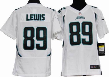 Nike Jacksonville Jaguars #89 Marcedes Lewis White Game Kids Jersey