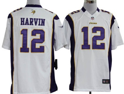 Nike Minnesota Vikings #12 Percy Harvin White Game Jersey