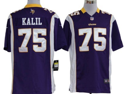 Nike Minnesota Vikings #75 Matt Kalil Purple Game Jersey