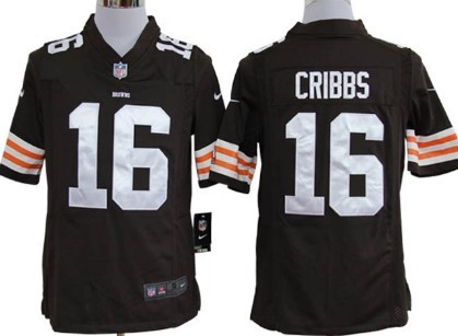 Nike Cleveland Browns #16 Joshua Cribbs Brown Game Jersey