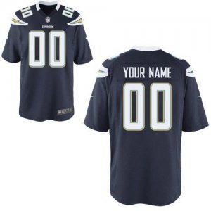 Nike NFL San Diego Chargers Customized Game Team Color Navy Blue Jersey