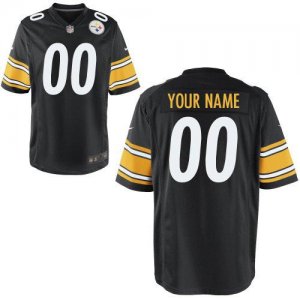 Nike NFL Pittsburgh Steelers Customized Game Team Color Black Jersey