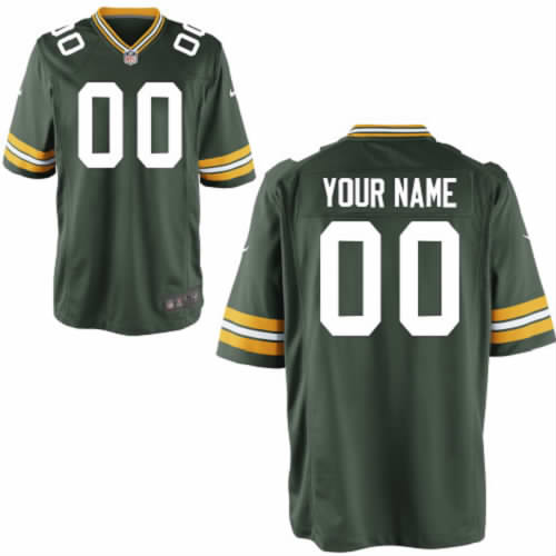 Nike Green Bay Packers Customized Game Green NFL Jersey