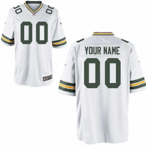 Nike Green Bay Packers Customized Game White NFL Jersey