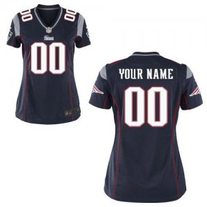 Nike NFL New England Patriots Women Customized Game Team Color Blue Jersey