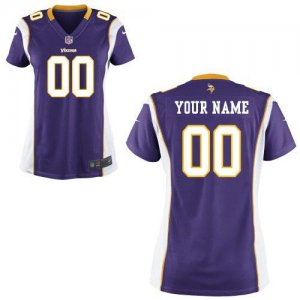 Nike NFL Minnesota Vikings Women Customized Game Team Color Purple Jersey