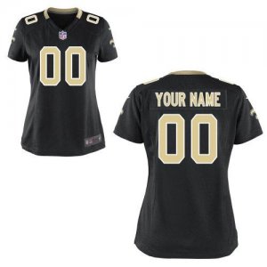 Nike NFL New Orleans Saints Women Customized Game Team Color Black Jersey