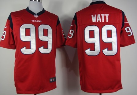 Nike Houston Texans #99 J.J. Watt Red Game Jersey