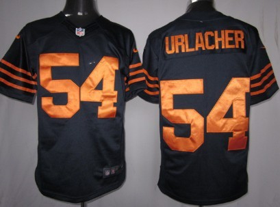 Nike Chicago Bears #54 Brian Urlacher Blue With Orange Game Jersey