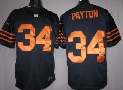 Nike Chicago Bears #34 Walter Payton Blue With Orange Game Jersey