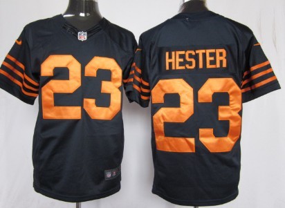 Nike Chicago Bears #23 Devin Hester Blue With Orange Game Jersey
