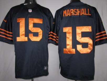 Nike Chicago Bears #15 Brandon Marshall Blue With Orange Game Jersey