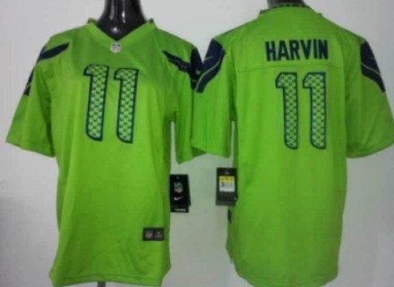 Nike Seattle Seahawks #11 Percy Harvin Green Game Jersey
