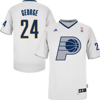 Indiana Pacers #24 Paul George Revolution 30 Swingman 2013 Christmas Day White Jersey
