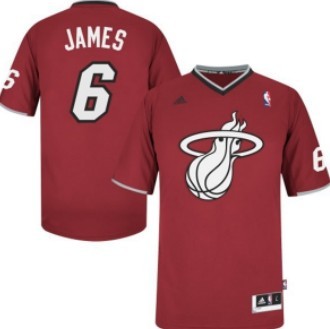 Miami Heat #6 LeBron James Revolution 30 Swingman 2013 Christmas Day Red Jersey