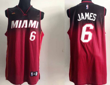 Miami Heat #6 LeBron James Revolution 30 Swingman 2013 Resonate Red Jersey