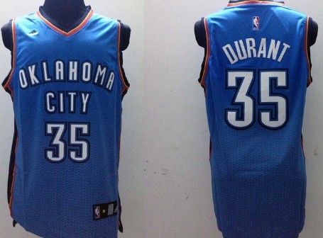 Oklahoma City Thunder #35 Kevin Durant Revolution 30 Swingman 2013 Resonate Blue Jersey