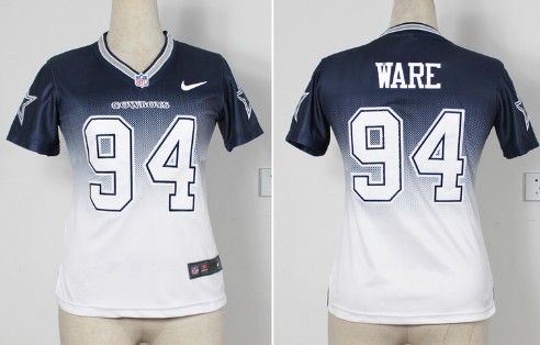 Nike Dallas Cowboys #94 DeMarcus Ware 2013 Drift Fashion II Blue Womens Jersey