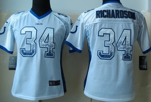 Nike Indianapolis Colts #34 Trent Richardson 2013 Drift Fashion White Womens Jersey