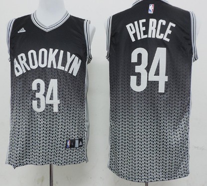 Brooklyn Nets #34 Paul Pierce Resonate Fashion Black Jersey