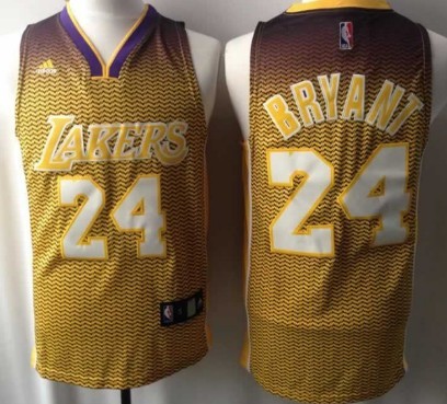 Los Angeles Lakers #24 Kobe Bryant Resonate Fashion Yellow Jersey