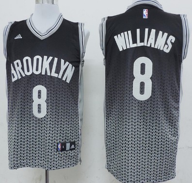 Brooklyn Nets #8 Deron Williams Black Resonate Fashion Black Jersey